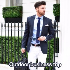 8pcs Pre-Tied Necktie for Men – Solid Color Neck Tie with Adjustable Zipper