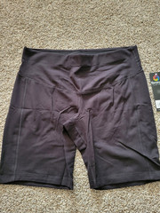 Rainbeau Curves Active Basix Compression Mesh Shorts Black Women Plus 22789RB