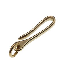 S Retro Solid Brass KeyChain Key Ring Belt U Hook Wallet Chain Fish Hook
