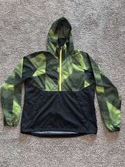 Spider Active Men Half Zip Pullover Jacket Waterproof Windbreaker Size L