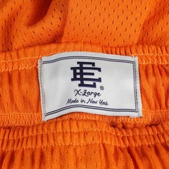EE Eric Emanuel Basic Short Orange with Aqua Blue Logo Size XL ✅ Trusted Seller