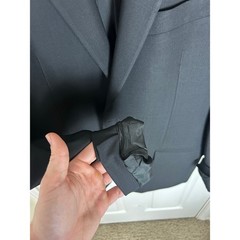 Calvin Klein Collection Blazer — Solid Black, 100% Pure Wool 50 IT/ 40R US