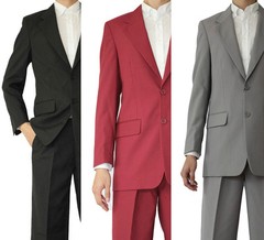 Men’s Basic 2 Button Single Breast Work Suit 702P Multi-Color 38~56
