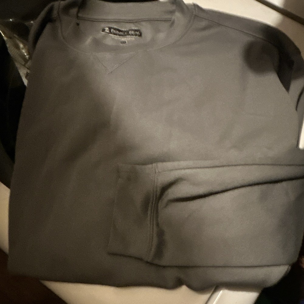 Pebble Beach Performance Men’s Solid Crew Neck Pullover Sweatshirt Gray XL