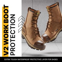 V2 Work Boot Toe Protector, Liquid Boot Guard, Brown Adhesive Shoe Crease Pro…