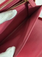 Authentic EUC Prada Large Raspberry Saffiano Leather Wallet w COA