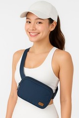 C.C Everyday Basic Solid Color Cross Body Waterproof Mini Belt Bag Fanny Pack
