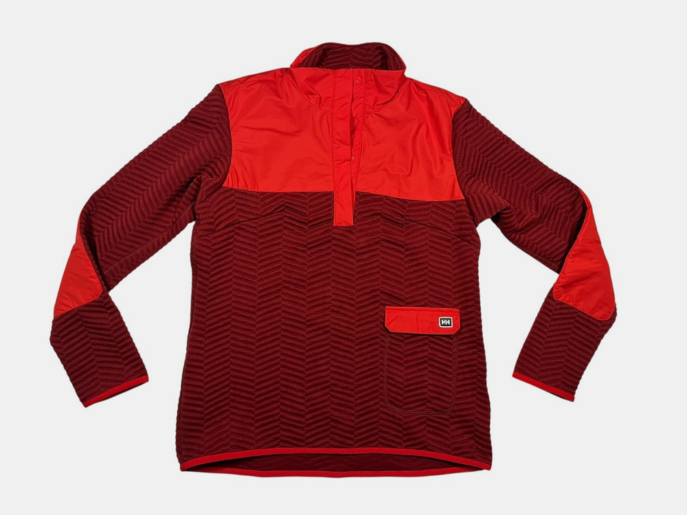 HELLY HANSEN Red Warm TEXTURED PULLOVER JACKET Ski Gear Hike Coat Women’s S