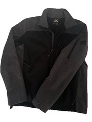 ZeroXposur Softshell Jacket Men Small Softshell Jacket Gray Black Full Zip