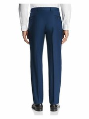 Michael Kors Kellam Wool Textured Solid Classic Fit Suit Pants Blue