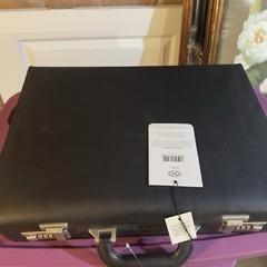 EXCEL Black Hard-Sided Briefcase/Document Case Combo Lock Organizer Large