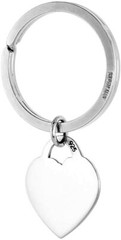Sterling Silver Split Ring Key Ring with Tags for Engraving Personalizing 33mm