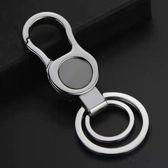 Solid Metal Keychain Dual Split Key Rings Belt Clip Car Key Holder Key Fob