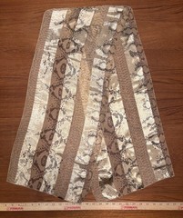 vintage rectangular scarf 100% polyester Silk Feel Korea shimmering snake skin