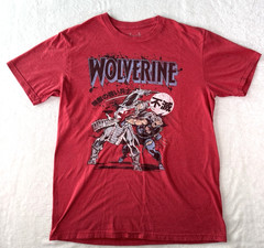 Wolverine “Wolverine vs Silver Samurai” T-shirt Adult Men Large Red
