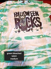 Bleached Green Medium Sublimation Halloween Tshirt