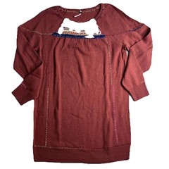 Free People Wool Blend Pullover Sweater Women’s Large BOHO Long Sleeve