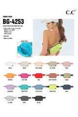 C.C Everyday Basic Solid Color Cross Body Waterproof Mini Belt Bag Fanny Pack