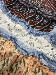 John Mark Patchwork Boho Peasant Blouse Women’s XL Floral Paisley Tunic Top
