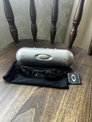 Oakley Square Wire 2.0 Sunglasses Matte Black Plutonite Polarized Lenses Vintage