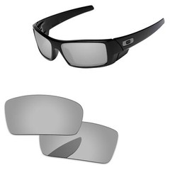 Silver Chrome Mirror Polarized Replacement Lenses For-Oakley Gascan
