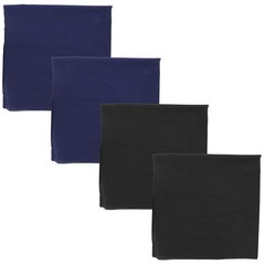 4 Pack 27×27 Inch Extra Large Solid Color Bandana 100% Cotton Head Scarf