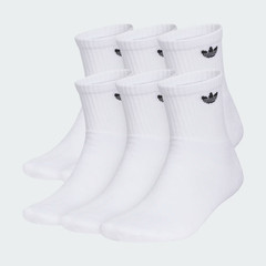adidas Unisex Originals Trefoil 2.0 6-Pack Quarter Socks