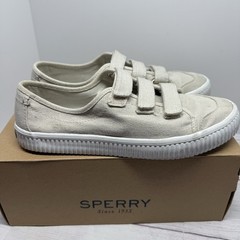 Sperry Crest Loop Sneaker Hook & Loop Closure Ivory/Cream – Size 9.5 Women