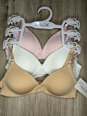 Rene Rofe Girl 30A Lightly Lined Everyday Wire-free Bra 3 Pack