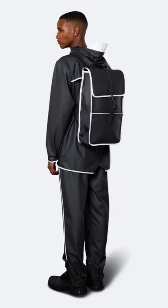 RAINS Reflective Waterproof Backpack in Black NWT