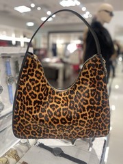 MICHAEL KORS OUTLETNayla Medium Leopard Print Calf Hair Shoulder Bag NWT