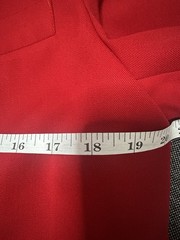 Career Essentials Red Wool Blazer Jacket Size 14 Lined Tailored