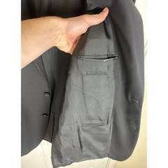 Calvin Klein Collection Blazer — Solid Black, 100% Pure Wool 50 IT/ 40R US