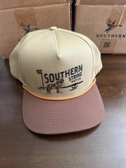 Southern String Tan/Brown Adjustable Solid Baseball Cap Men’s One Size