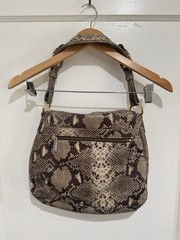 Cynthia Rowley leather python snake print Snakeskin Bag Purse Animal Print