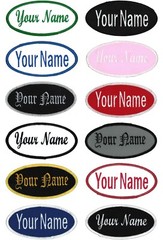 OVAL Name patch Uniform/Work shirt personalized Embroidered Tape!Multiple Styles