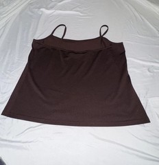 Angel Size 14 Brown Polyester/Spandex Spaghetti Straps Tank Top